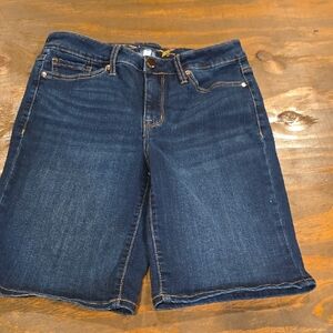 7 For All Mankind Indigo Denim Bermuda Shorts